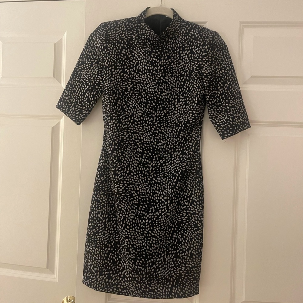 Alice + Olivia, Black and Silver Mini Dress